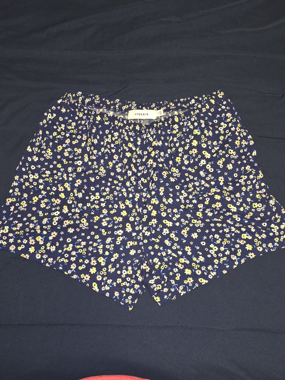 torrid Navy Floral High-Waist Pull-On Shorts